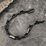 Vintage Oxidized Chain Link Men Bracelet Stainless Steel