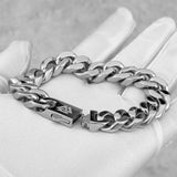 Men's Stainless Steel Cuban Chain Bracelet Norse Valknut Rune Amulet Bangle
