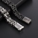 316L Stainlss Steel Hip Hop Thick Byzantine Bicycle Chain Bracelet