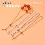 S925 Silver Silicone Bead Bracelet DIY Jewelry Accessories