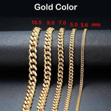 Chunky Miami Cuban Chain Bracelet 3-11mm Stainless Steel Classic Punk Heavy Male