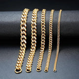 Chunky Miami Cuban Chain Bracelet 3-11mm Stainless Steel Classic Punk Heavy Male