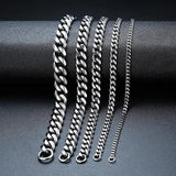 Chunky Miami Cuban Chain Bracelet 3-11mm Stainless Steel Classic Punk Heavy Male