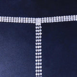 Rhinestone Bracelet Bangle with Tassel Chain