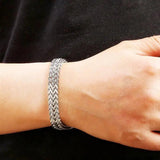 Chunky Retro Cuban Chain Bracelet Men Stainless Steel Punk Vintage Wristband