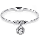SHOUMAN Stainless Steel Tree Bracelet Women Bangles
