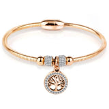 SHOUMAN Stainless Steel Tree Bracelet Women Bangles