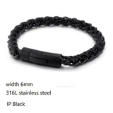 316L Stainless Steel Keel Chain Bracelet High Strong Solid Kpop Je