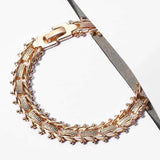 12mm Rose Womens Geometric Chain Strand Bracelet Wedding Jewelry