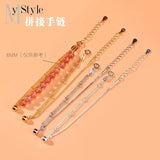 S925 Cross Pearl Chain Nail Thread Bracelet DIY Jewelry Accessories