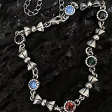 Mewanry Sparkling Zircon Chain Bracelet Vintage Bow-knot
