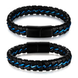 Men Leather Chain Weaving Bracelet