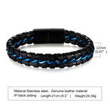 Men Leather Chain Weaving Bracelet