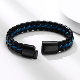 Men Leather Chain Weaving Bracelet