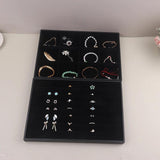 Velvet PU Leather Jewelry Display Stackable Holder Organizer Box