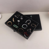 Velvet PU Leather Jewelry Display Stackable Holder Organizer Box