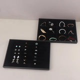 Velvet PU Leather Jewelry Display Stackable Holder Organizer Box