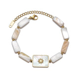 Shell Bracelet Stainless Steel Chain Hand Jewelry Valentines Gift