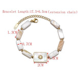 Shell Bracelet Stainless Steel Chain Hand Jewelry Valentines Gift