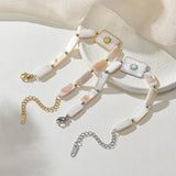 Shell Bracelet Stainless Steel Chain Hand Jewelry Valentines Gift