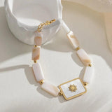 Shell Bracelet Stainless Steel Chain Hand Jewelry Valentines Gift