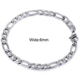 Stainless Steel Mens Bracelet Chain 6/7/9mm 7-11inch LKBM01