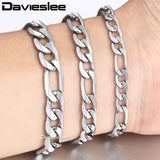 Stainless Steel Mens Bracelet Chain 6/7/9mm 7-11inch LKBM01