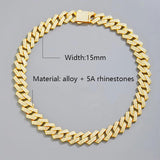 Hip Hop Silver 16mm Prong Miami Cuban Link Chain Necklace For Women