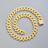 Hip Hop Silver 16mm Prong Miami Cuban Link Chain Necklace For Women