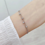 Geometric Double Layer Bracelet Party Gift Women Jewelry
