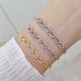 Silver Chain Bracelet for Women - Link Chain Bangle Female Jewelry Gift