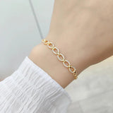 Silver Chain Bracelet for Women - Link Chain Bangle Female Jewelry Gift