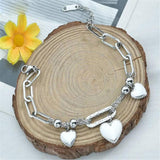 316L Stainless Steel Splicing Chain Bracelet Love Pulseira