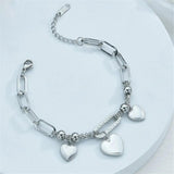 316L Stainless Steel Splicing Chain Bracelet Love Pulseira