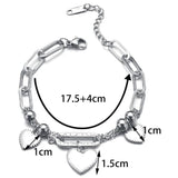 316L Stainless Steel Splicing Chain Bracelet Love Pulseira
