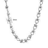 Stainless Steel Circle Loop Chain Bracelet for Men Waterproof Jewelry