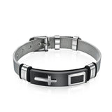 10mm Cross Prayer Mesh Bracelet Stainless Steel Strap Watch Belt Chain Wrist Ban