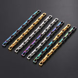 Iced Out Cuban Link Chain Bracelet Silver Bling Rhinestone Jewelry