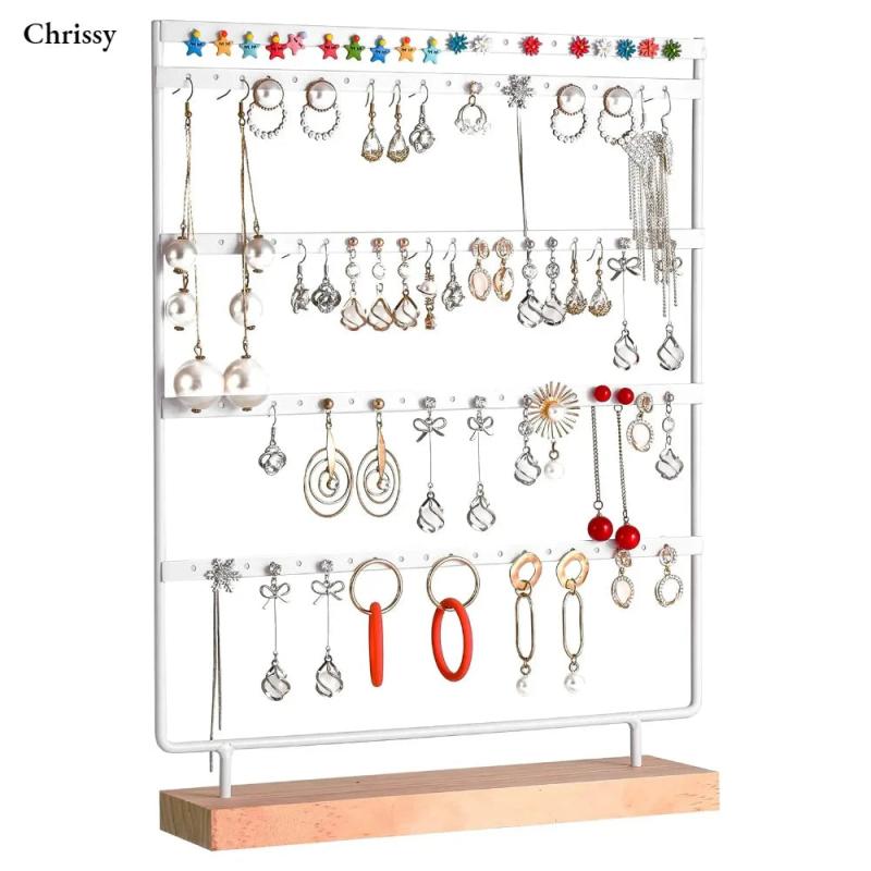 Wooden Earring Organizer, 100 Holes Jewelry Holder