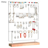 Wooden Earring Organizer, 100 Holes Jewelry Holder