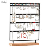 Wooden Earring Organizer, 100 Holes Jewelry Holder