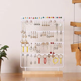 Wooden Earring Organizer, 100 Holes Jewelry Holder