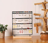 Wooden Earring Organizer, 100 Holes Jewelry Holder