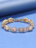 AAA+ CZ Jewelry 18K Plated Bracelet Women Wedding Party Accessories