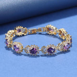 AAA+ CZ Jewelry 18K Plated Bracelet Women Wedding Party Accessories