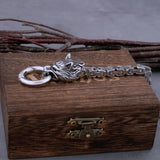 Viking Wolf Head Men's Bracelet Stainless Steel Jewelry Gift