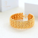 18k Gold-Plated Cuban Chain Ladies Bracelet