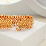 18k Gold-Plated Cuban Chain Ladies Bracelet