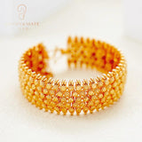 18k Gold-Plated Cuban Chain Ladies Bracelet