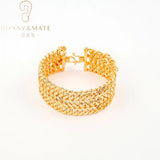 24K Plated Bracelet Chunky Cuban Chain Jewelry